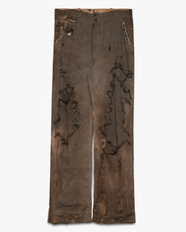 Thrashed Salt &amp; Pepper Double Button Black Pants