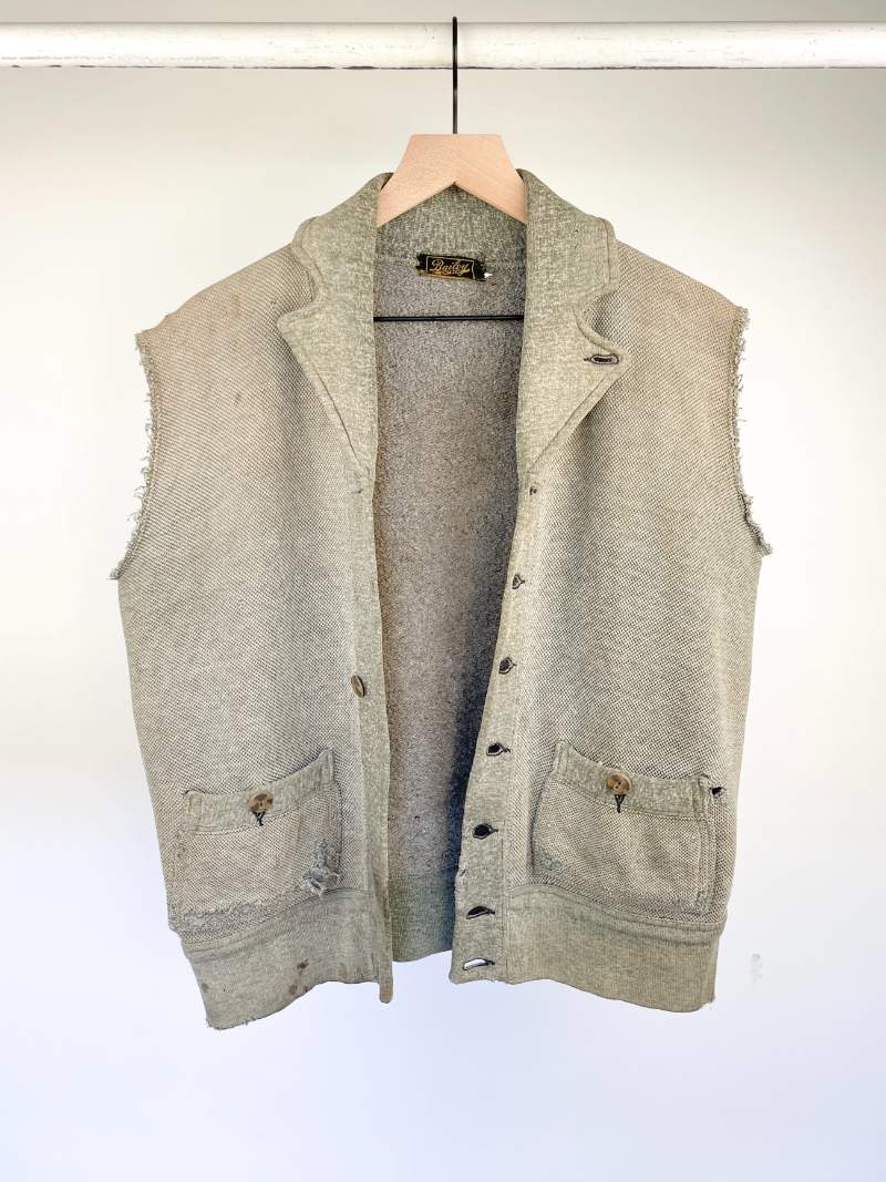 Bailey Salt & Pepper Cardigan Vest - 20s