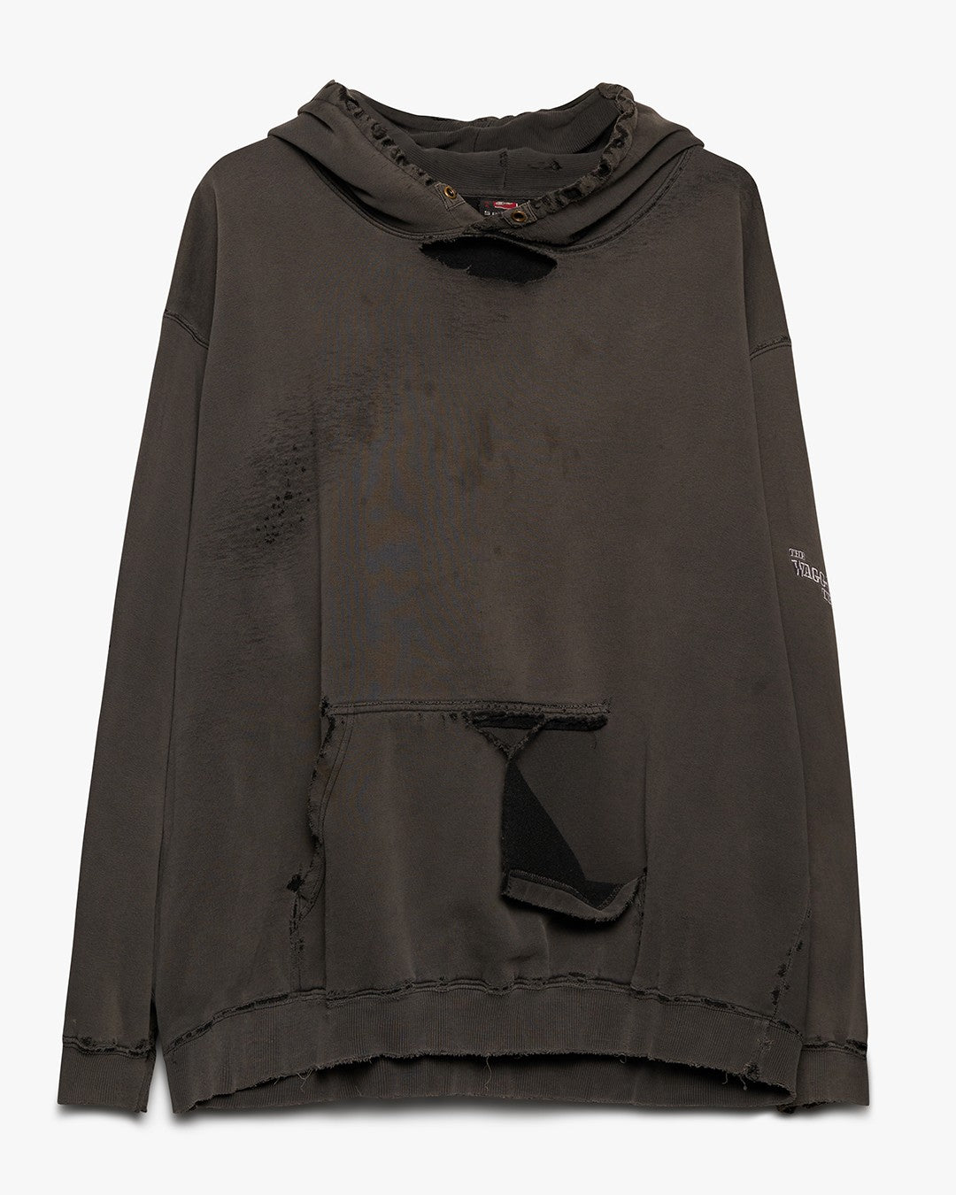 Thrashed &amp; Faded Hooded Sweatshirt