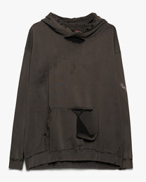 Thrashed &amp; Faded Hooded Sweatshirt