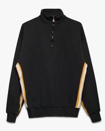 Striped Russell Quarter Zip Sweatshirt