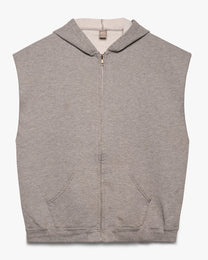 Sleeveless Zip Up Sweatshirt