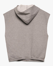 Sleeveless Zip Up Sweatshirt