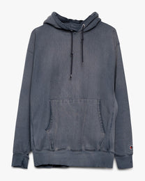 Faded Blue Reverse Weave Hoodie