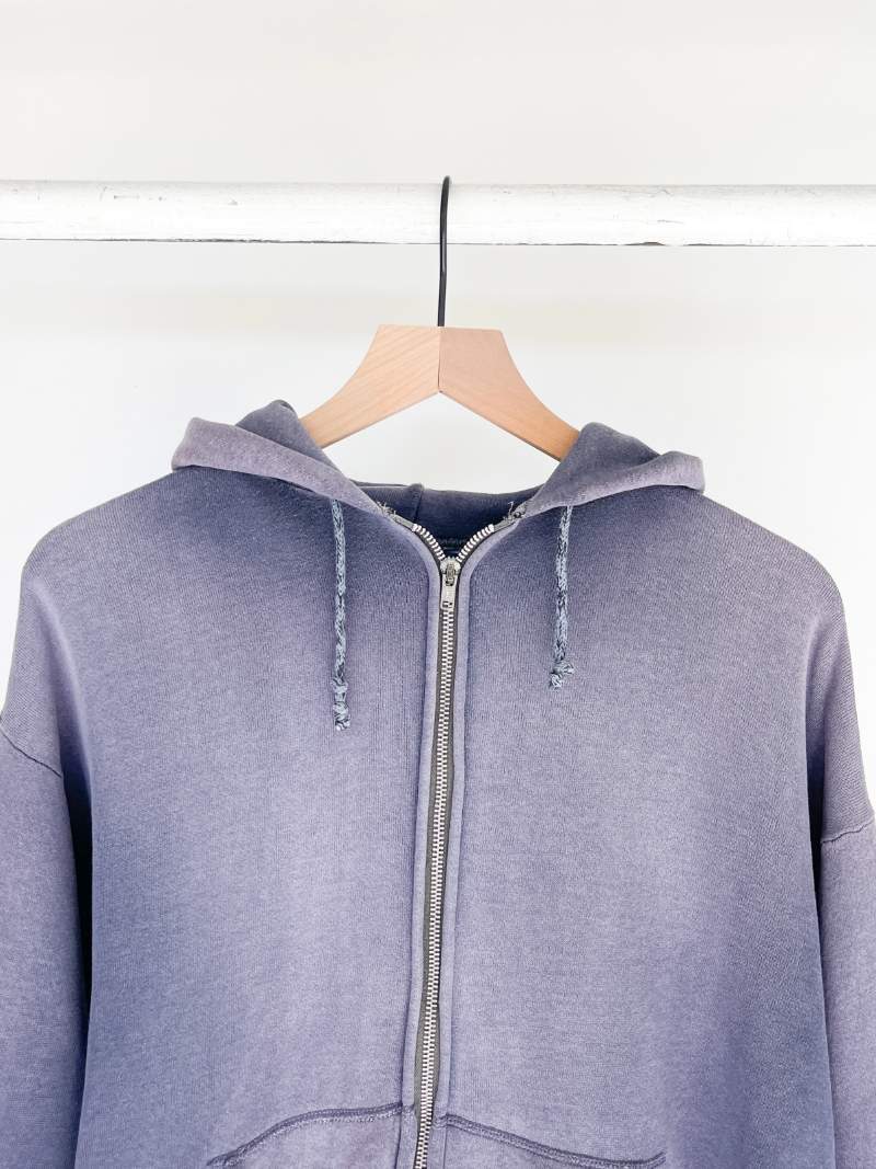 Sun Faded Blue/Purple Zip-Up Hoodie - 50s/60s - L/XL