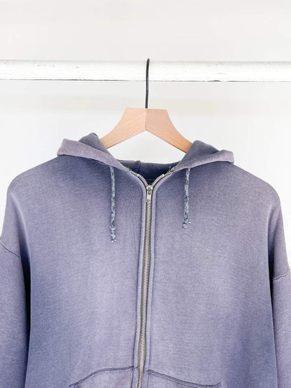 Sun Faded Blue/Purple Zip-Up Hoodie - 50s/60s - L/XL