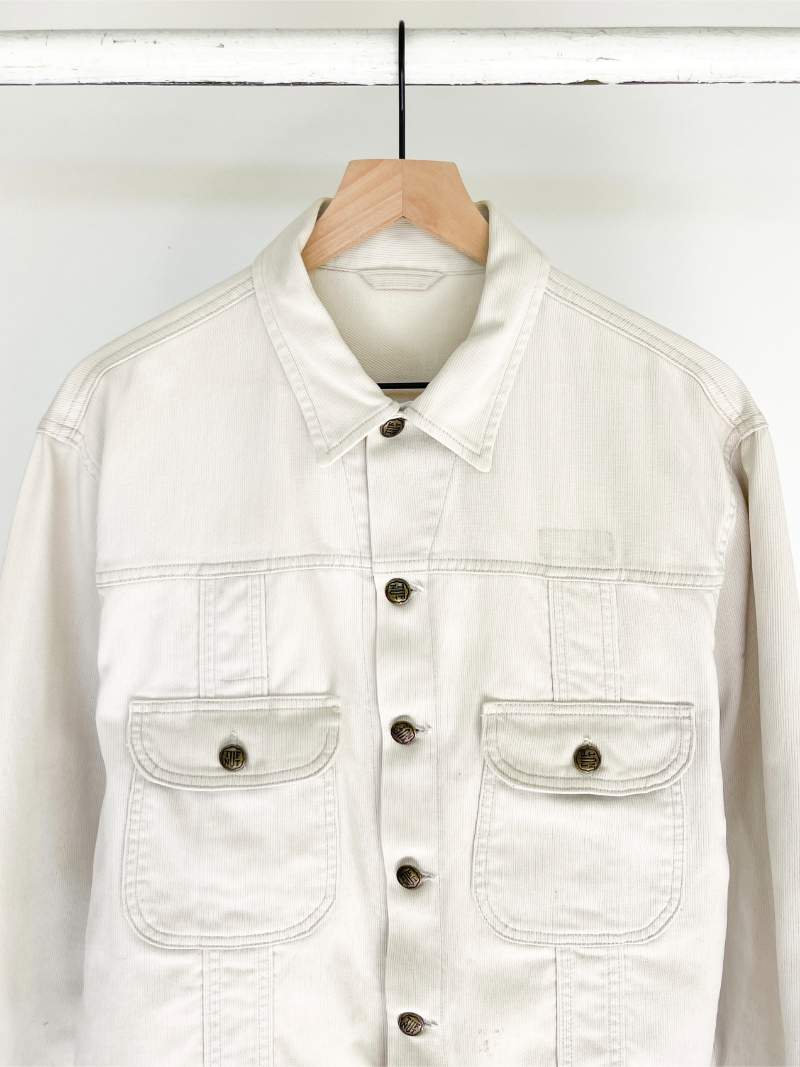 Tuf Nut White Denim Two Pocket Jacket - 60s/70s - 44