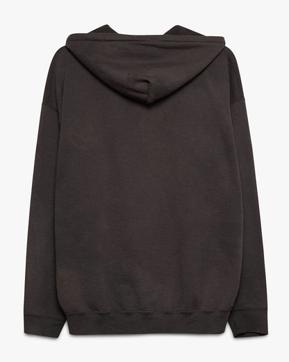Faded Black Zip-Up Hoodie Broken Zipper