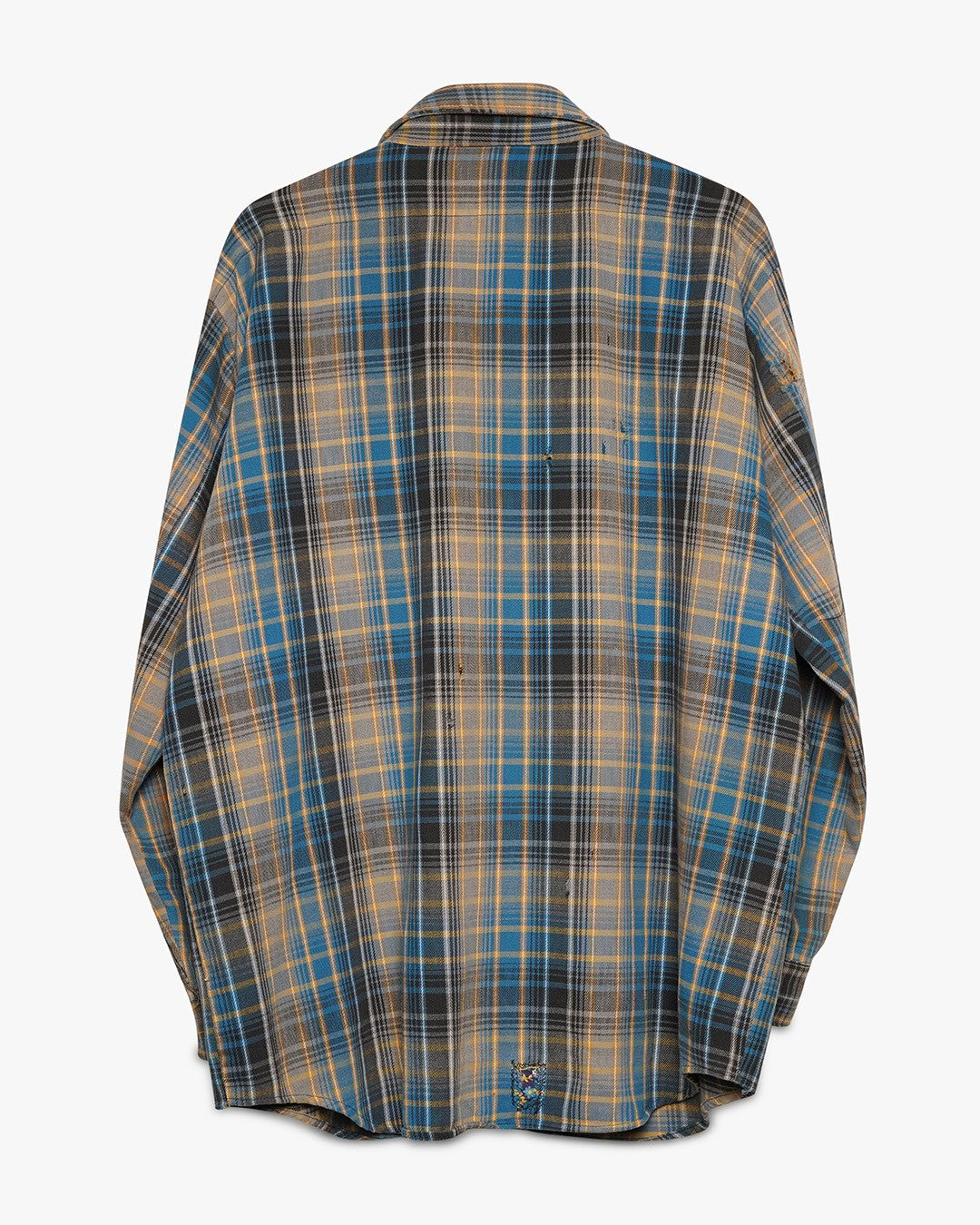 Blue/Yellow Shadow Plaid Cotton Flannel