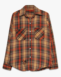 Burnt Orange Thick Cotton Flannel