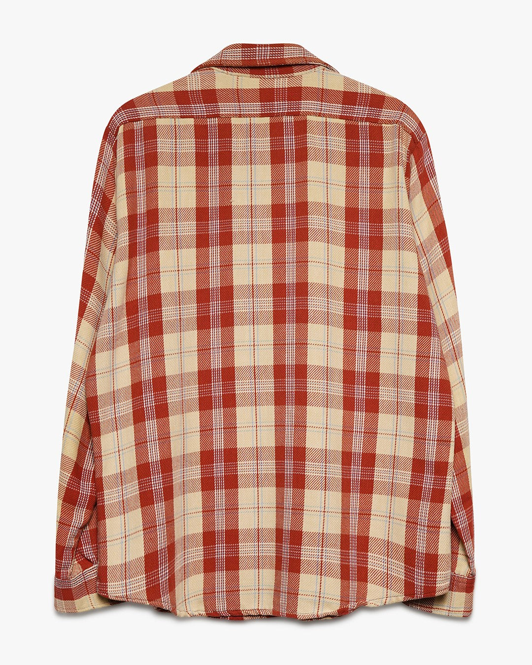 Burnt Orange/Beige/Blue Thick Cotton Flannel
