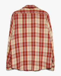 Burnt Orange/Beige/Blue Thick Cotton Flannel