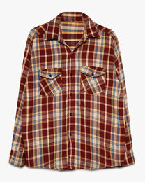 Burgundy/Blue Thick Cotton Flannel