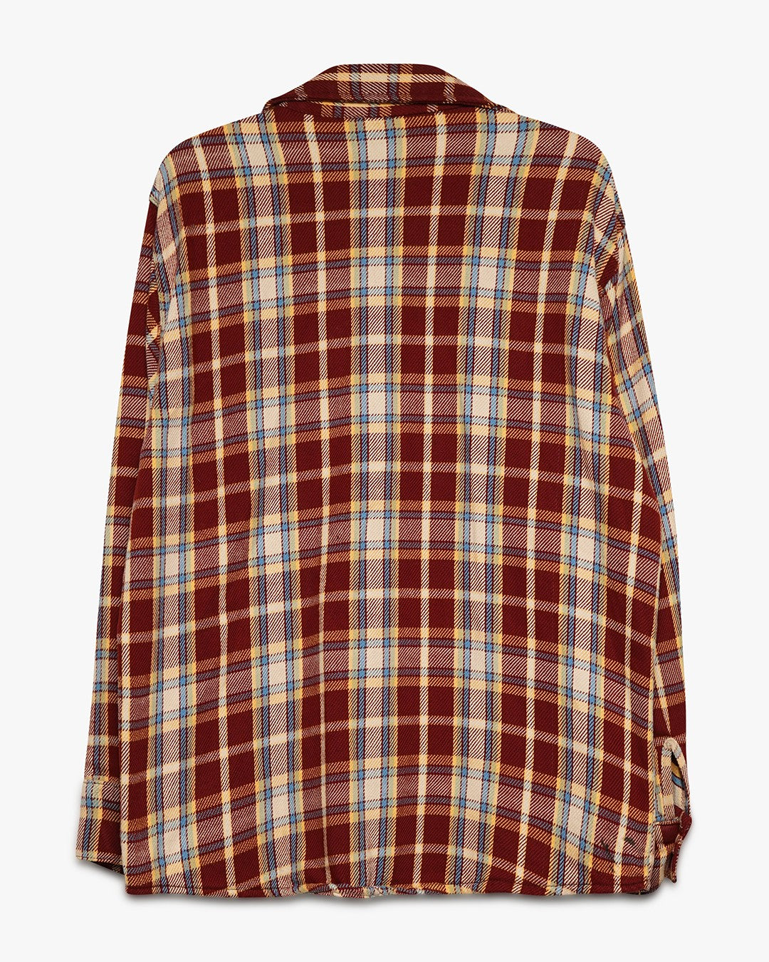 Burgundy/Blue Thick Cotton Flannel