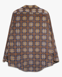 Brown JC Penney's Printed Big Mac Flannel