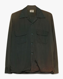 Faded/Distressed Green Rayon Shirt