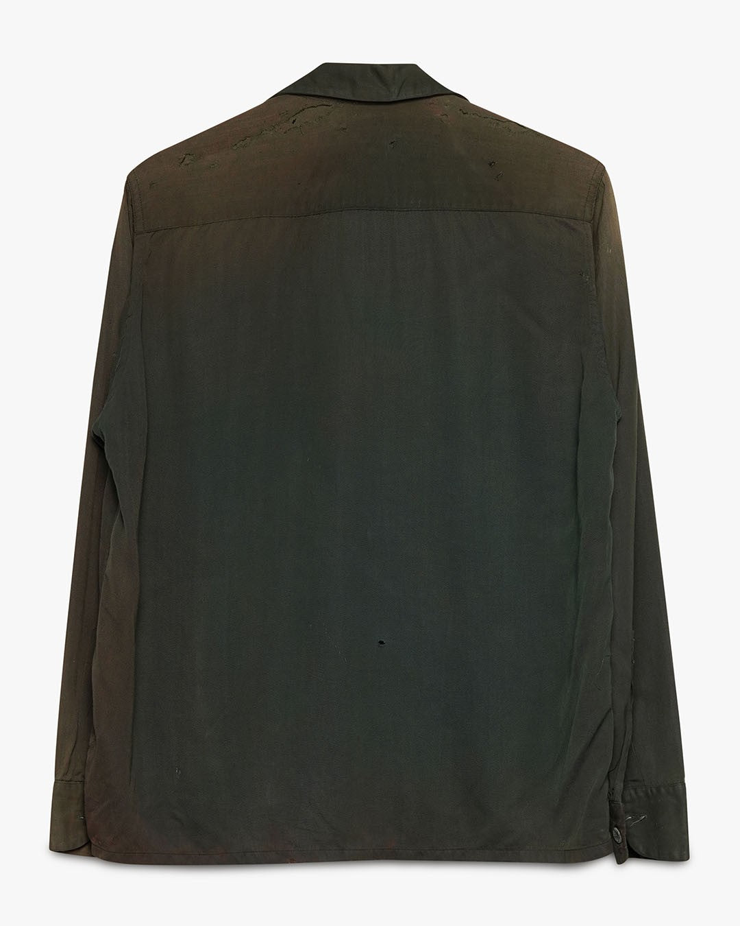 Faded/Distressed Green Rayon Shirt