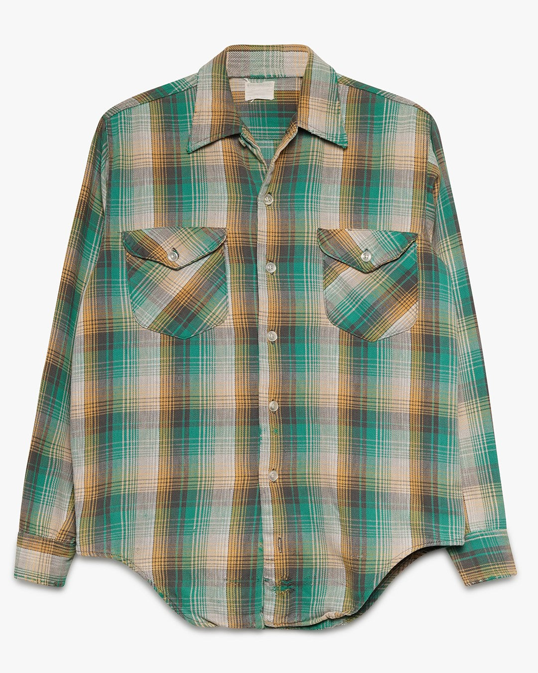 Osh Kosh Green/Yellow Shadow Plaid Flannel