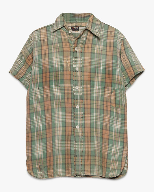 Green/Yellow Short Sleeve Sun Valley Flannel