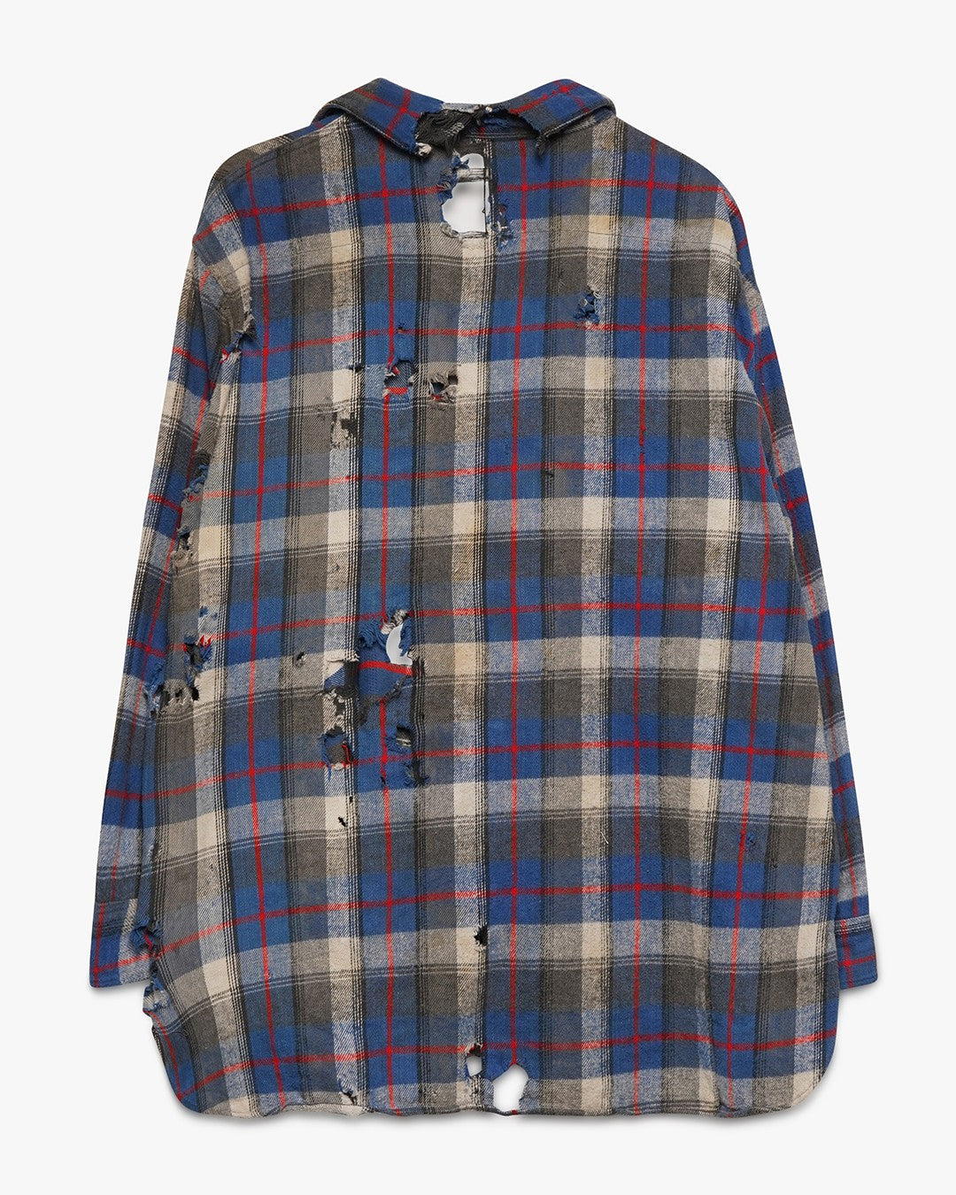 Thrashed Blue Cotton Flannel