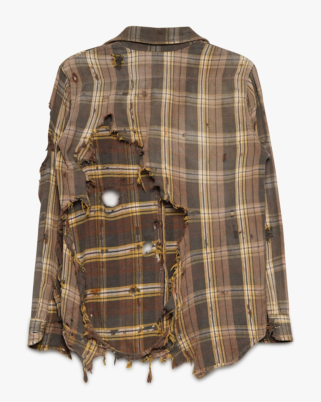Thrashed Brown/Yellow Cotton Flannel