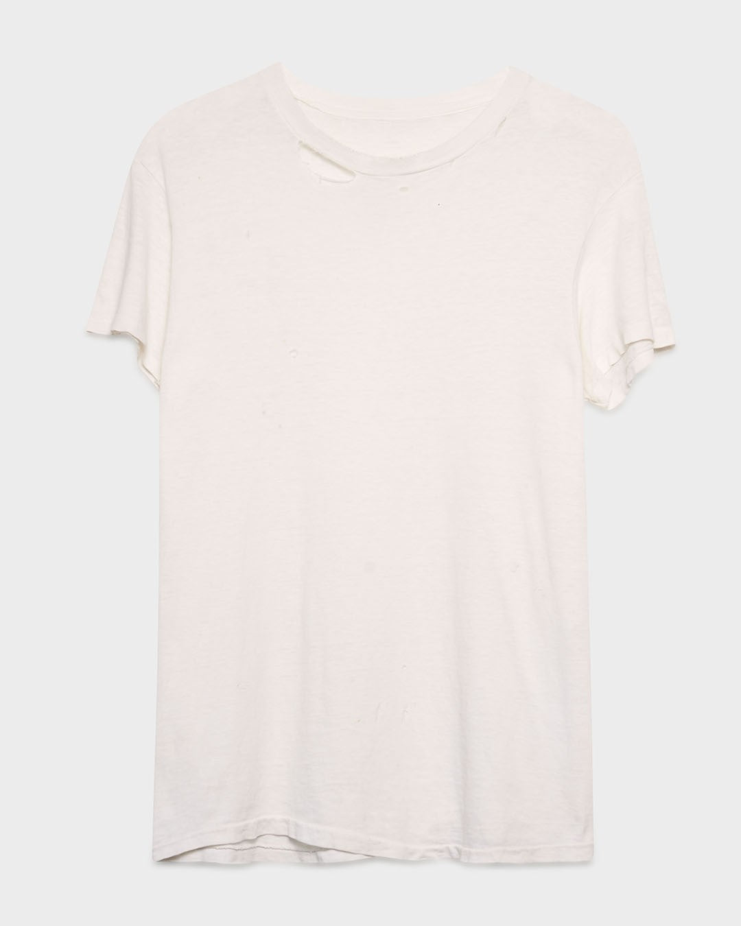 Distressed White Tee