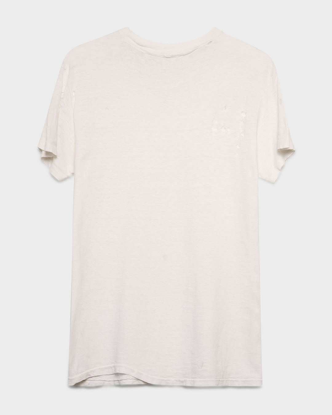 Distressed White Tee