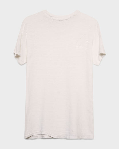Distressed White Tee