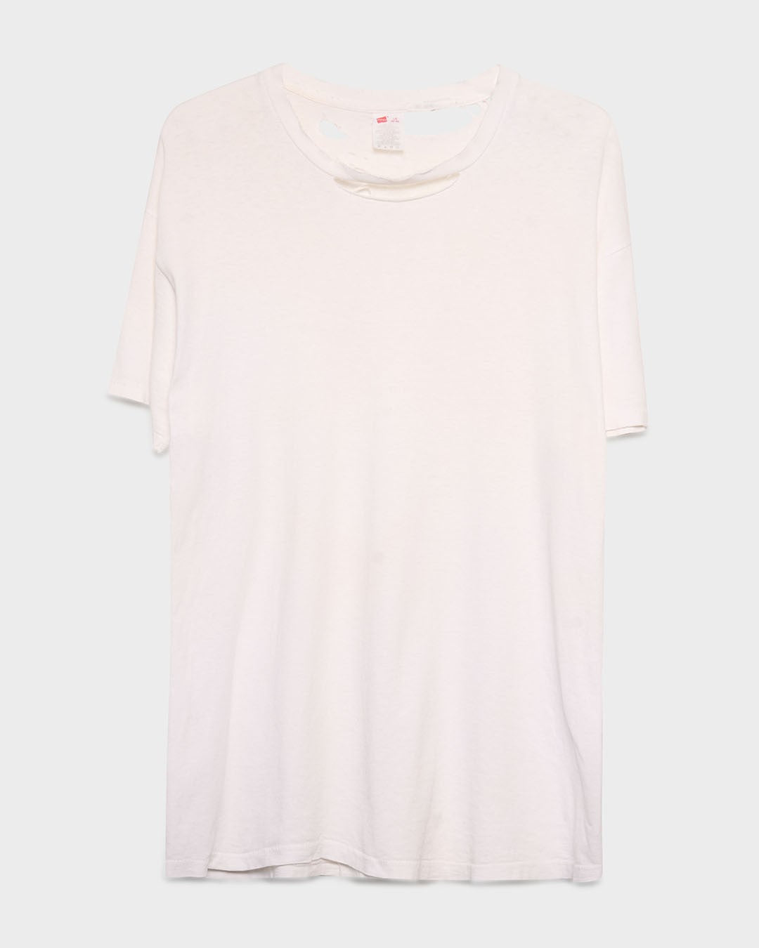 Distressed White Tee