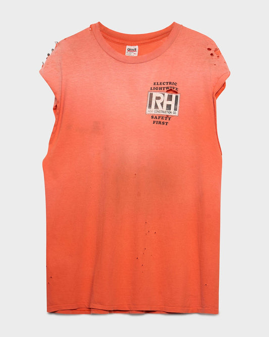 Faded Orange Construction Cut-Off