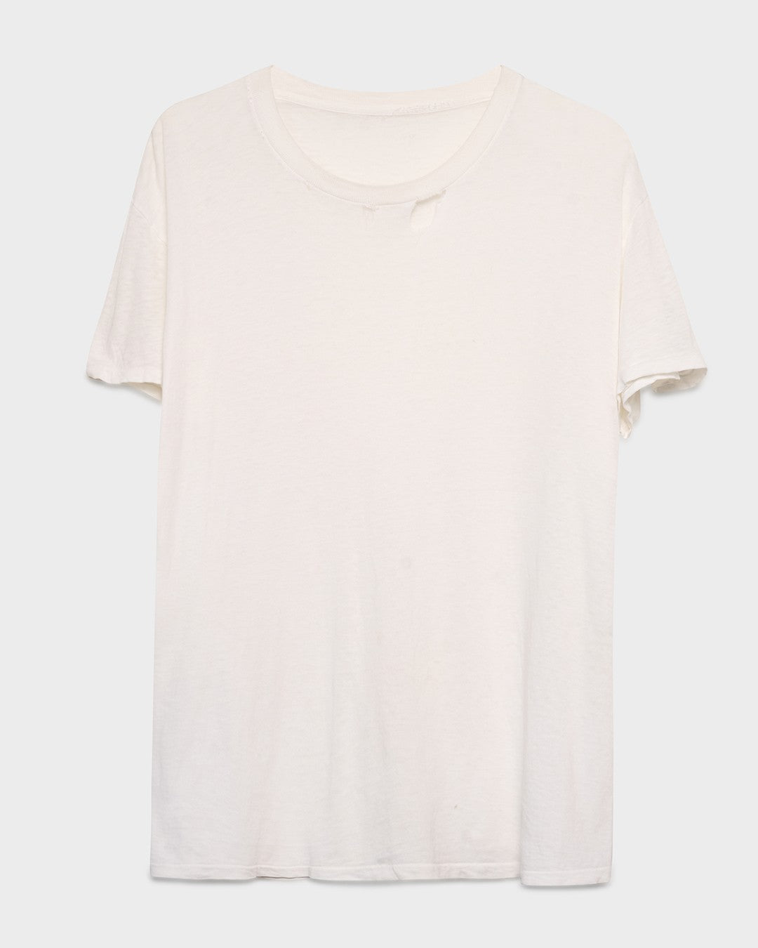 Distressed White Tee
