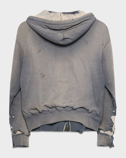 Faded Blue Thermal Lined Zip-Up Hoodie