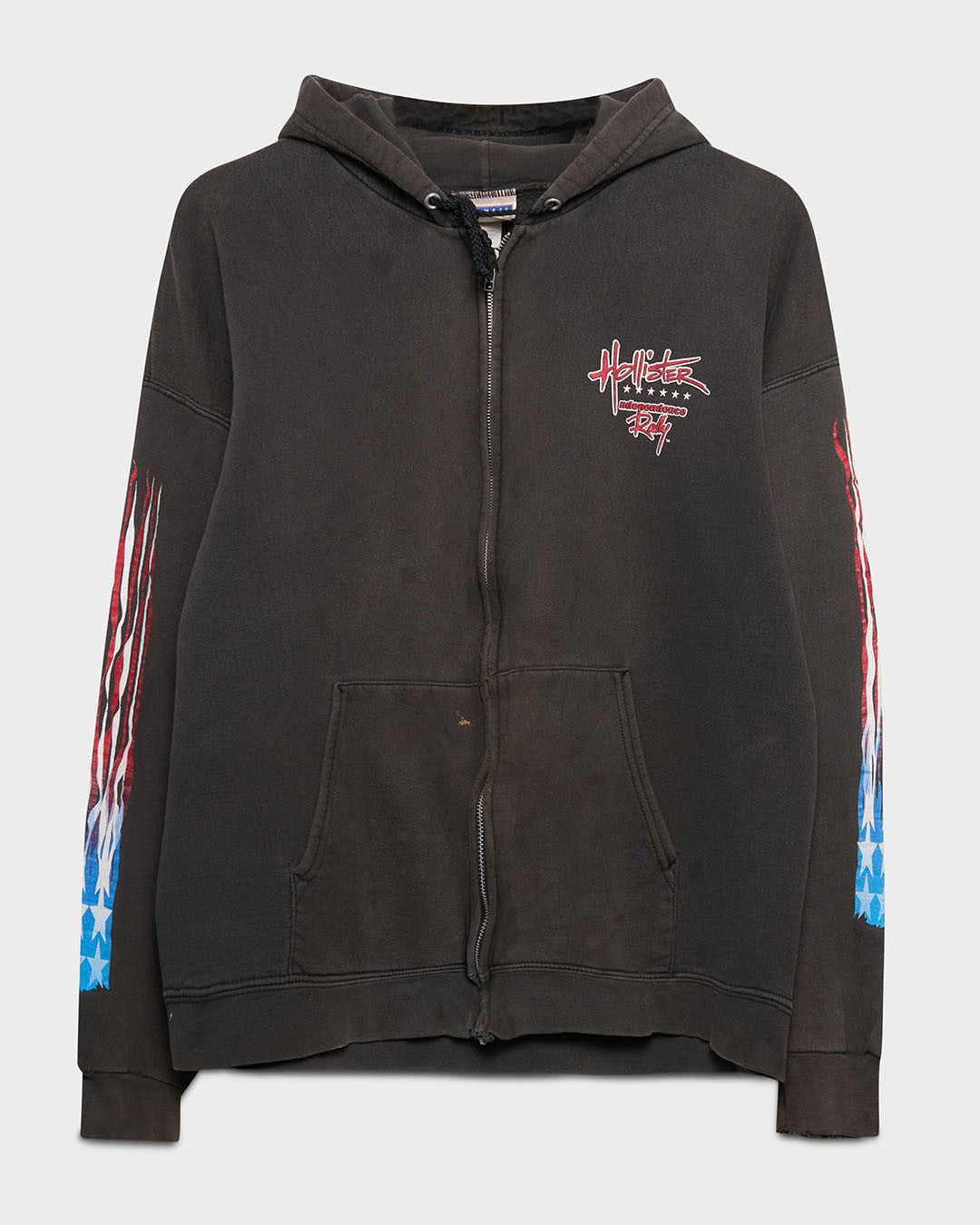 Hollister Rally USA Flames Zip-Up Hoodie