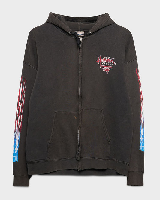 Hollister Rally USA Flames Zip-Up Hoodie