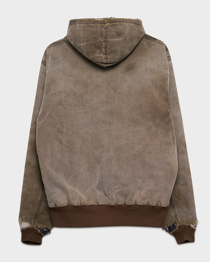 Faded Brown Carhartt Hooded Jacket