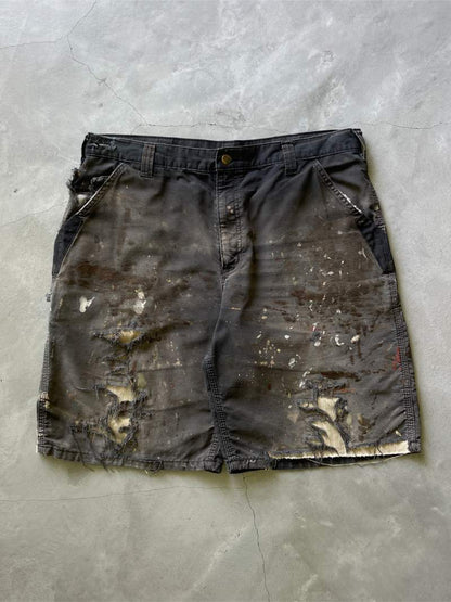 Sun Faded/Thrashed-Repaired Carhartt Carpenter Shorts - 00s - 37"