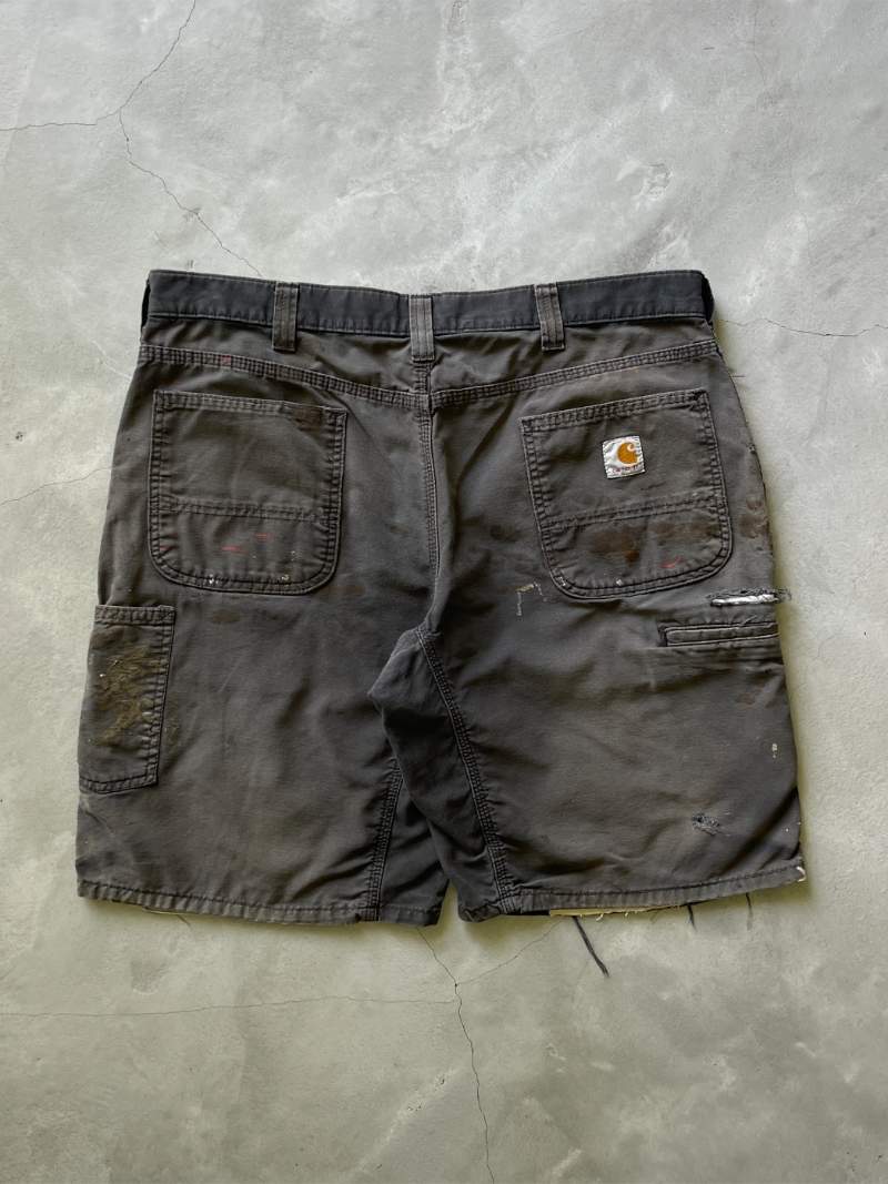 Sun Faded/Thrashed-Repaired Carhartt Carpenter Shorts - 00s - 37"