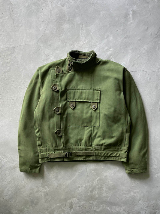 Military Green Swedish Motorcycle Jacket - 1960s - XL