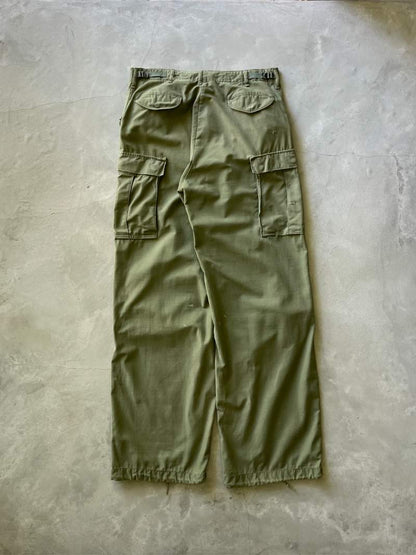 Military Green M-65 Cargo Pants - 50s/60s - 35"