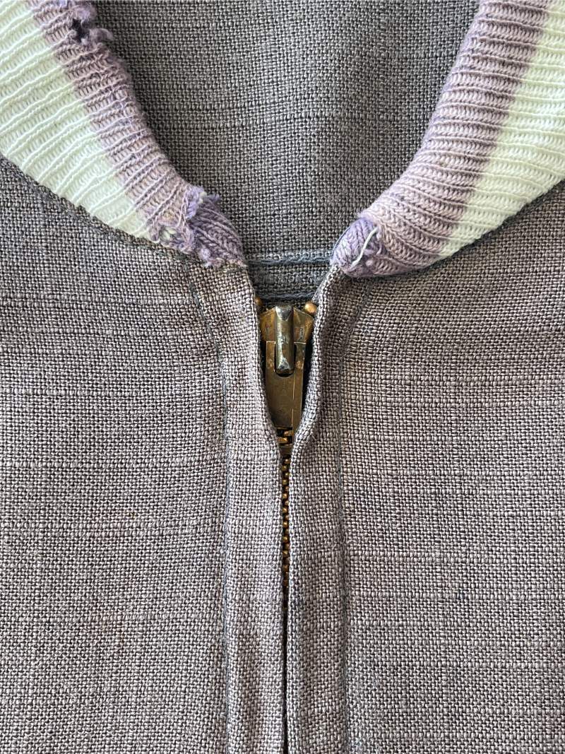 Purple Rayon/Cotton Bomber Jacket - S