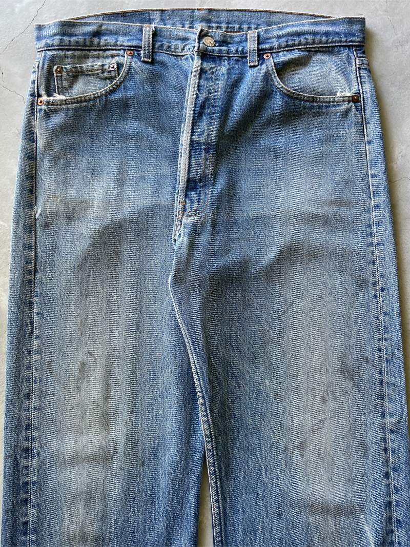 Levi's 501 Denim Jeans Medium Wash - 80s - 36"