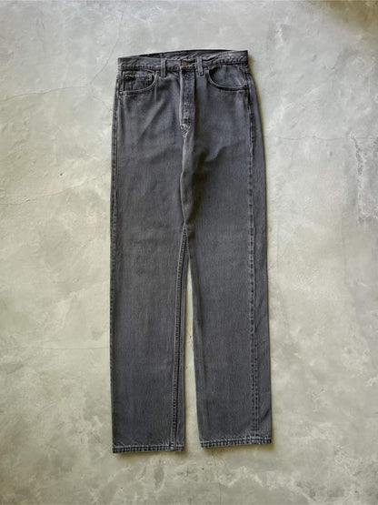 Black/Grey Levi's 501 Denim Jeans - 80s - 31"