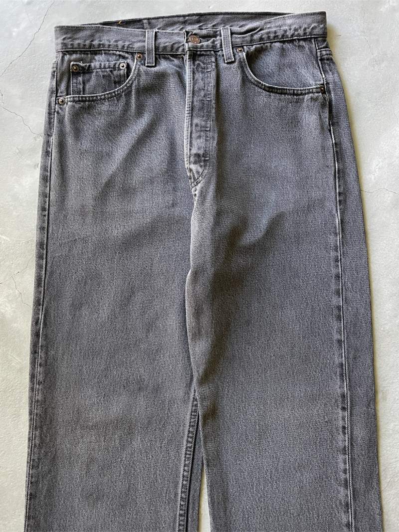 Black/Grey Levi's 501 Denim Jeans - 80s - 31"