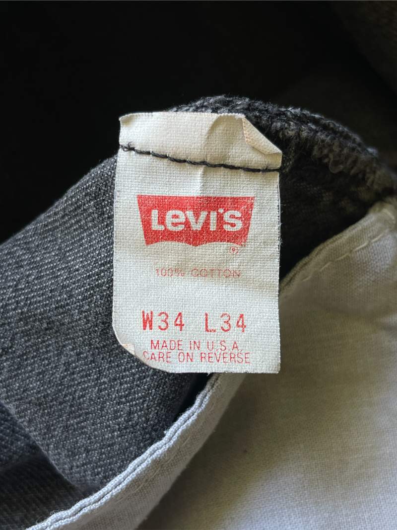 Black/Grey Levi's 501 Denim Jeans - 80s - 31"