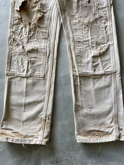 Tattered Tan Carhartt Double Knees - 33" x 32"