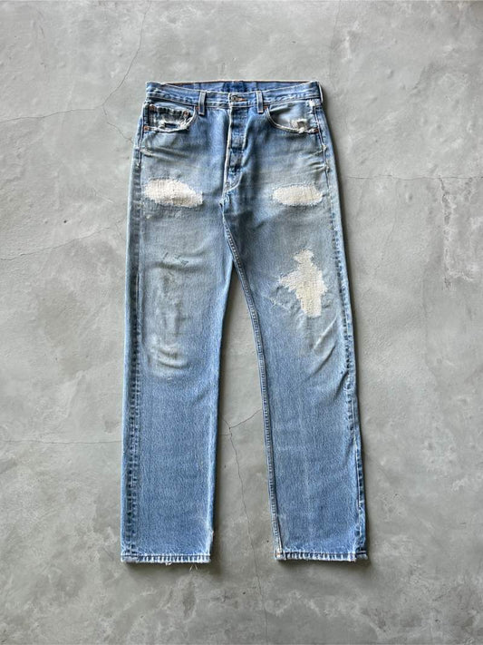 Repaired Levi's 501 Jeans - 33" x 32"