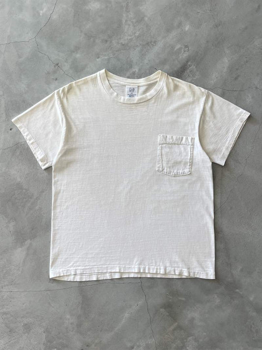 White GAP Pocket T-Shirt - S