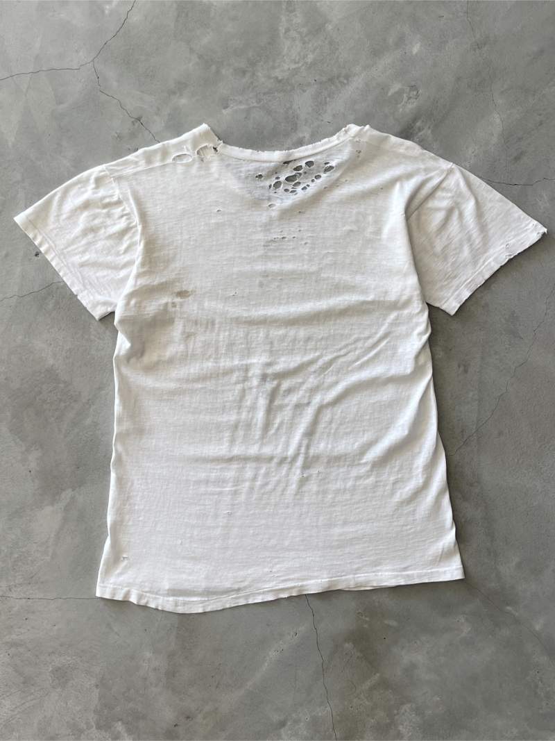 Thrashed White Blank T-Shirt - S/M