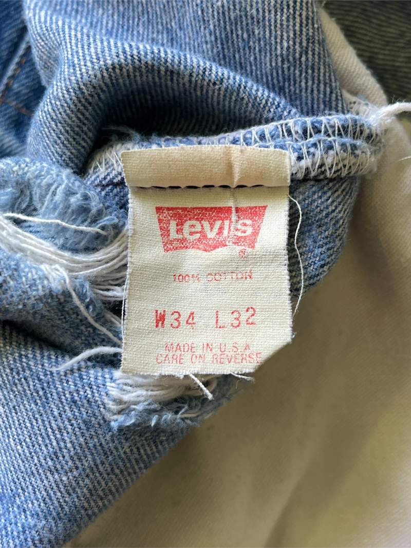 Distressed Levi's 501 Denim Jeans - 80s - 32"