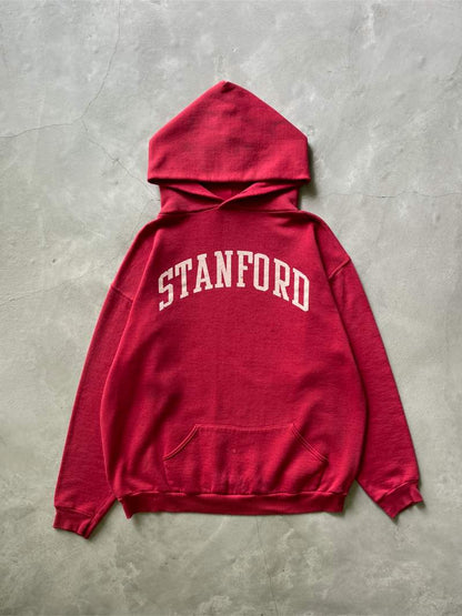 Sun Faded Red Stanford Hoodie - 70s - L